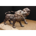 Life Size Brass Lion Animal Statue